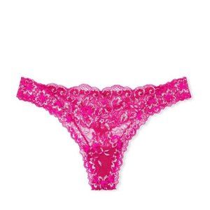 VS DREAM ANGELS Floral lace Allure Shine Thong Panty XS